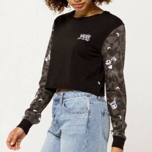Disney x Vans Long Sleeve Crop Tee (The Nightmare Before CHRISTMAS/Jack Check)